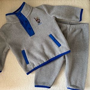 Ralph Lauren baby size 6M pullover fleece sweater and sweatpant set.